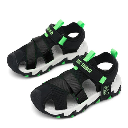 Knit Fabric Children Shoes Boy Sandals Rubber Sole Anti-slip Kids Beach Water Shoes Summer Casual Sports Sandals for Boy Sneaker