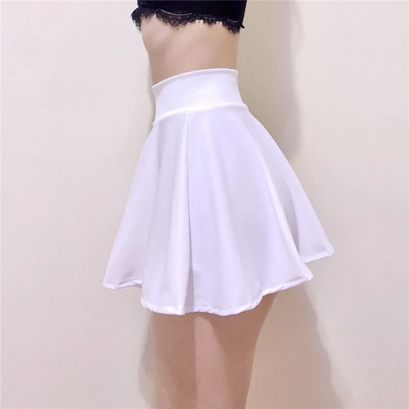 Bodycon High Wiast Wrap Pleated Skirt Sexy Dress  A-line Long Night Club Party Wear Casual Mini Skirts for Woman Black White