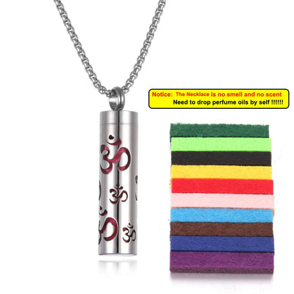 Long Strip Stainless Steel Aromatherapy Necklace Perfume Diffuser Essential Oil Diffuser Pendant Necklace Jewelry Accessories