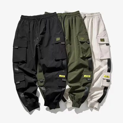 Spring and Summer Men's Casual and Cargo Pants Man Bound Feet Function Versatile Korean Version Trend Men's Trendy Brands