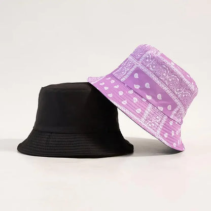 New Street Graffiti  Men's Bucket Hat Double-Sided Hip Hop   Outdoor Women Caps Beach Sun Protect Fishing Unisex Bonnet