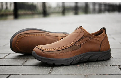 Sapatos Casuais Masculinos Respiráveis Mocassins Tênis Moda Confortável Plano Feito à Mão Retrô Lazer Mocassins Sapatos Masculinos