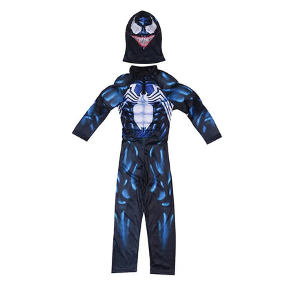 Venom Muscle Costume Cosplay Superhero Kids Suit Disguise Carnival Party Clothing