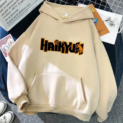 90s Japanese Anime Haikyuu Hoodies Women Funny Karasuno Fly High Graphic Streetwear  Fashion Male Sweatshirts Unisex Harajuku