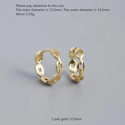 925 Sterling Silver Earring Colorful Dripping Oil Material Ear Ring Ear Buckle Rhombus Shape Trend Wild Girl Women Boy Ear Jewel