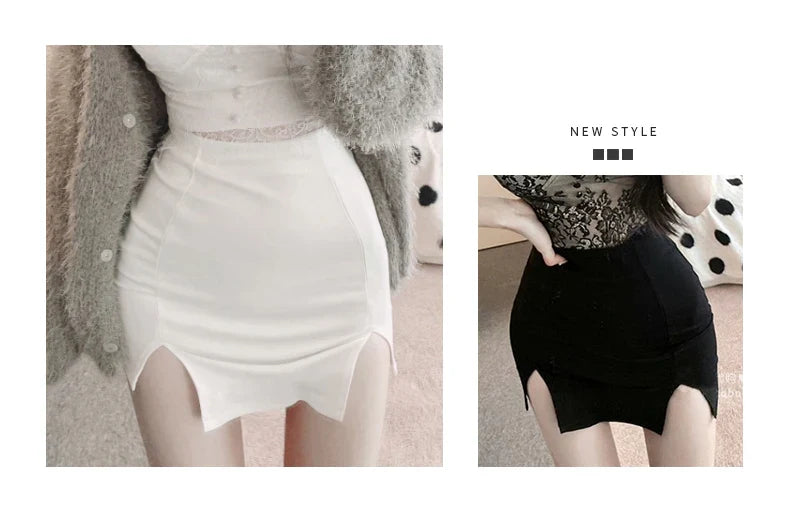 Korean Style 2026 Summer New Slim Comfortable Sexy Mini Skirt Elegant Solid Slim Versatile High Waist Bodycon Skirts for Women