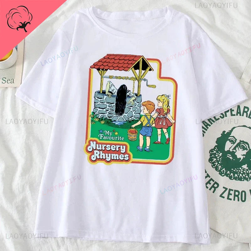 Classic Vintage 90s Tshirt Women Men Grim Evil Series Tops Nostalgia Scary Alien Supernatural Graphic Tee Popular Halloween Tees