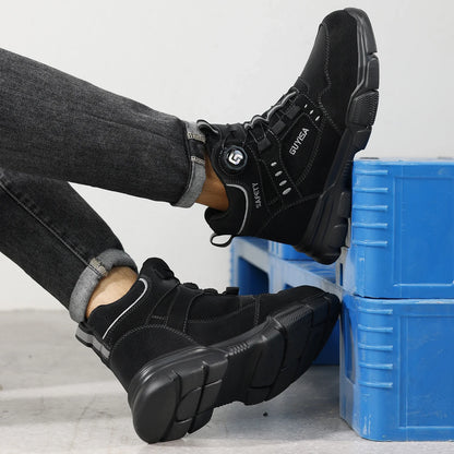 High-top men's work shoes and workwear series for all four seasons