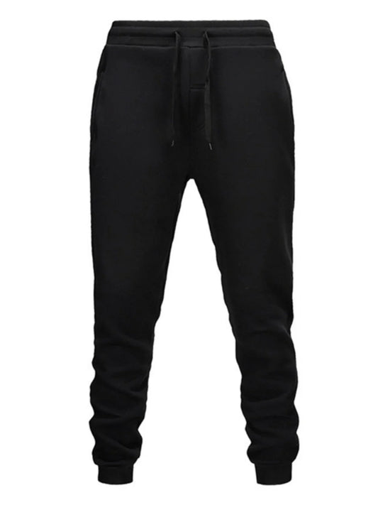 Autumn and winter Keep warm Men Compression pants Running Fitness Tight Sport Training Jogging Solid Lace Up Slim Trousers