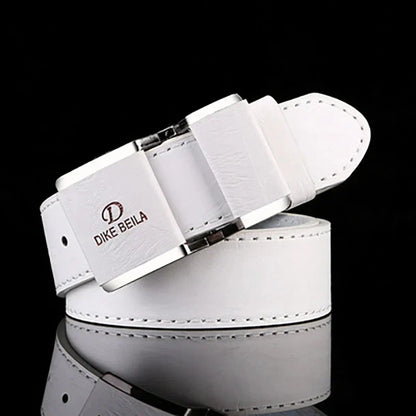 New men's belt korean fashion smooth buckle business casual belt fashion young men's trouser designer luxury brand belts