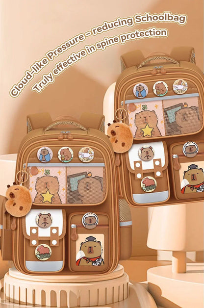 School Bag Waterproof Backpack Large Capacity Alleviate Burden Protecting Spine Widen Straps Backpack for Students Gift