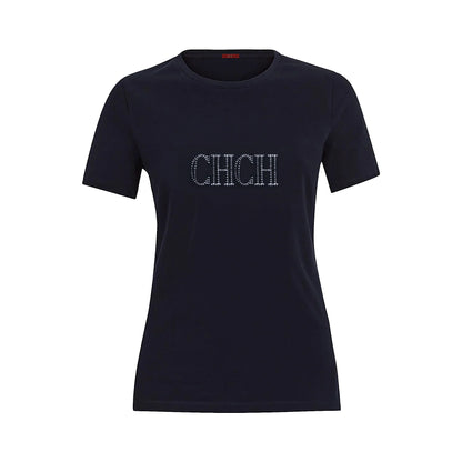 Women's T-shirt Summer New High Quality Round Neck Embroidered Texture Top