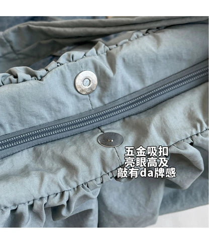 Hot Selling Fashion Nylon Pleated Women's Crossbody Bag 2026 New Casual Trend Versatile Large Capacity Tote Women's Shoulder Bag