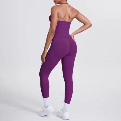 2 Piece Yoga Clothes Women Tracksuit Athletic Wear Pilates Fitness Suit Gym Workout Push Up Clothes Sports Bra Leggings Suit