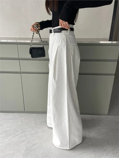Wide Leg Pant Women High Waist Fashion Casual Pants