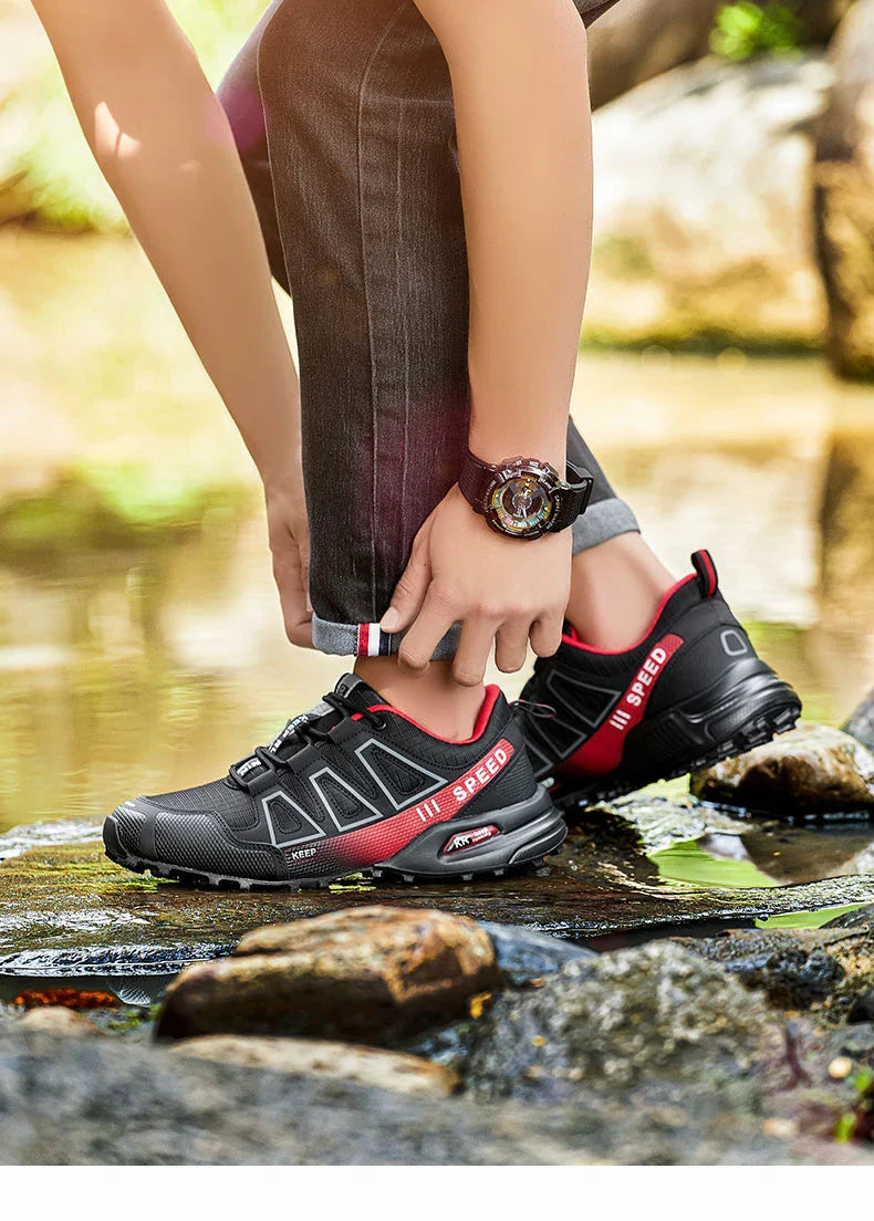 Sapatilha de Trekking Impermeável Masculina, Tênis Esportivo para Excursão, Tênis de Trekking de Amarrar, Sapatilha de Trekking Feminina, Tênis Tático Antiderrapante para Caça