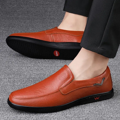 Sapatos Masculinos De Couro Loafer Calçados Artesanais Negócios Ao Ar Livre Marca Sapatos Especiais Para Homens Trabalho Escritório Casual Tênis