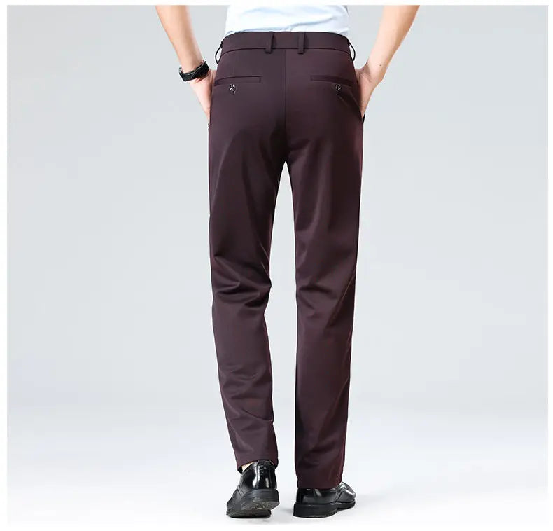 Four-Way Stretch Business Casual Pants for Men, Spring/Autumn Dress Pants, Men's Trousers, Formal Pants, Casual Elastic Dress Pa