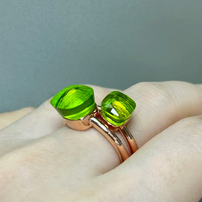 Classic and Petite Ring Set for Women Colorful Cyrstal Fashion Jewelry Gift Vanlentine's Day