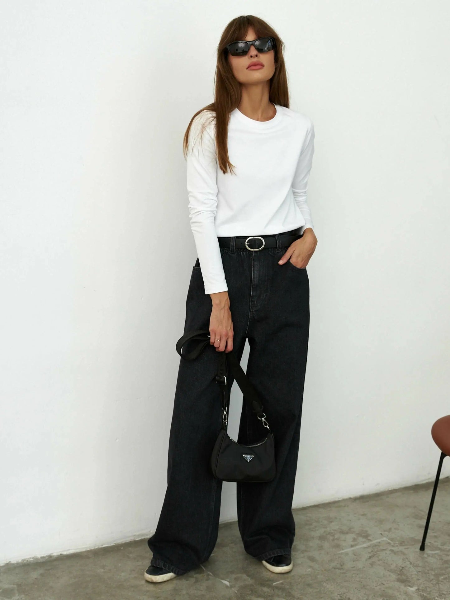Women's Spring Autumn 100% Cotton T-shirt Bottoming Basic Solid Lady Long Sleeve Loose Tops Shirts Oversized T Shirt