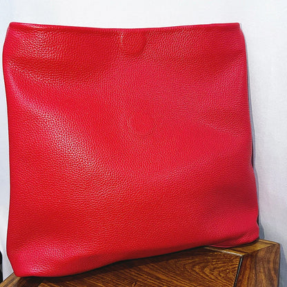 Leather Cowhide Handbag High Quality Leather Women's Foldable Designer Handbag Simple Magnet Handle Bags