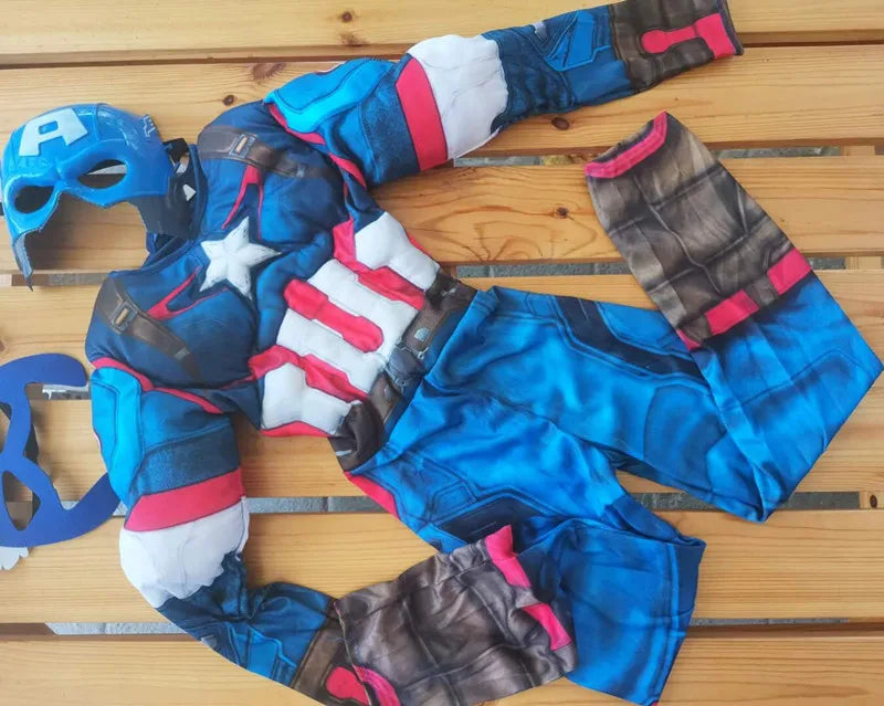 New Boys Girls Superhero Costume Movie Characters Cosplay Jumpsuit with Halloween Mask Party Cosplay Outfit for Holiday Dress Up