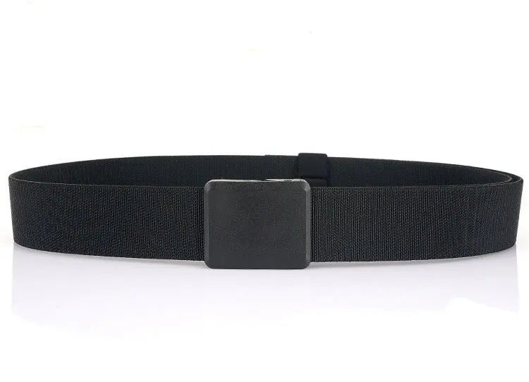 New Metalless Elastic Belt for Men and Women Premium Plastic Buckle Stretch Casual Belt 120cm Jeans Girdle Male