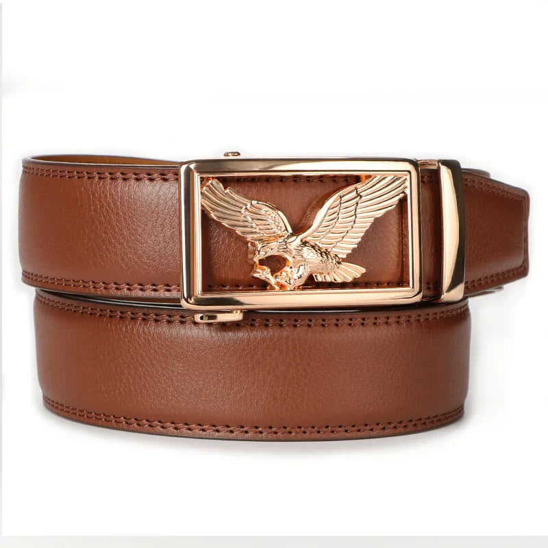 Men's Belt With Alloy Automatic Buckle, Fashion Men's Business Leisure Belt