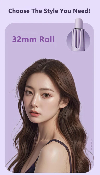 3 IN 1 Negative Ions 28mm & 32mm Roll Automatic Hair Curler Heating Straight Hair Comb Electric Ceramic Curling Iron Hair Stick