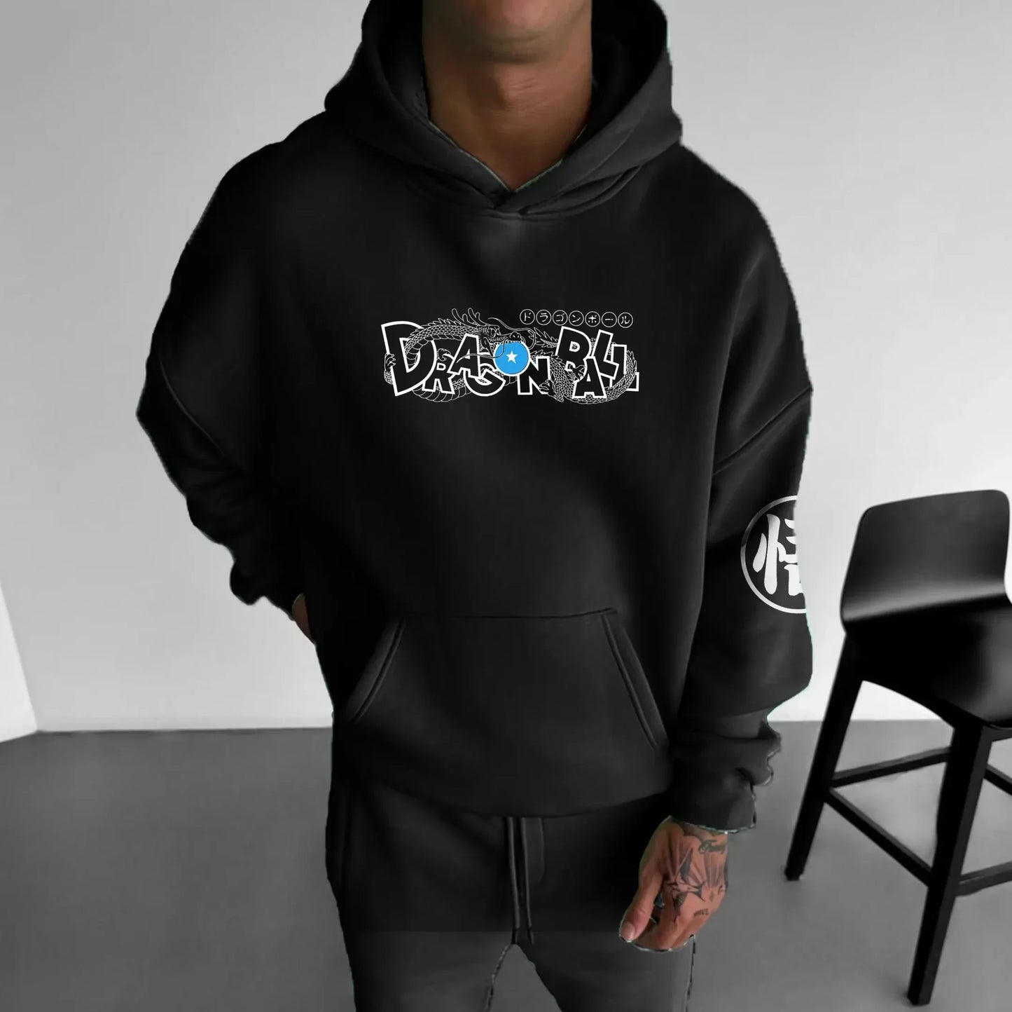Oversized Men's Hoodie Anime Dragon Ball Sanyan Y2k Clothes Sweatshirt Autumn Winter Sweater Loose Cotton Women Long Sleeve Tops