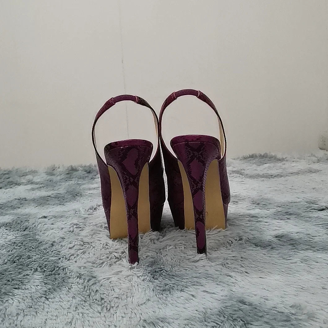 Women Sandals Sexy Pumps 14CM Platform Stripper High Heels Open Toe Stilettos Gladiator Party Dress Wedding Shoes Large Size 44