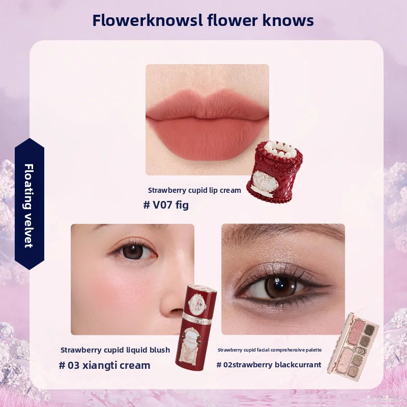 Gift Box Makeup Set Little Angel Full Box Lip Glaze Blusher Shell Jewelry Flower Know Birthday Gift Kit