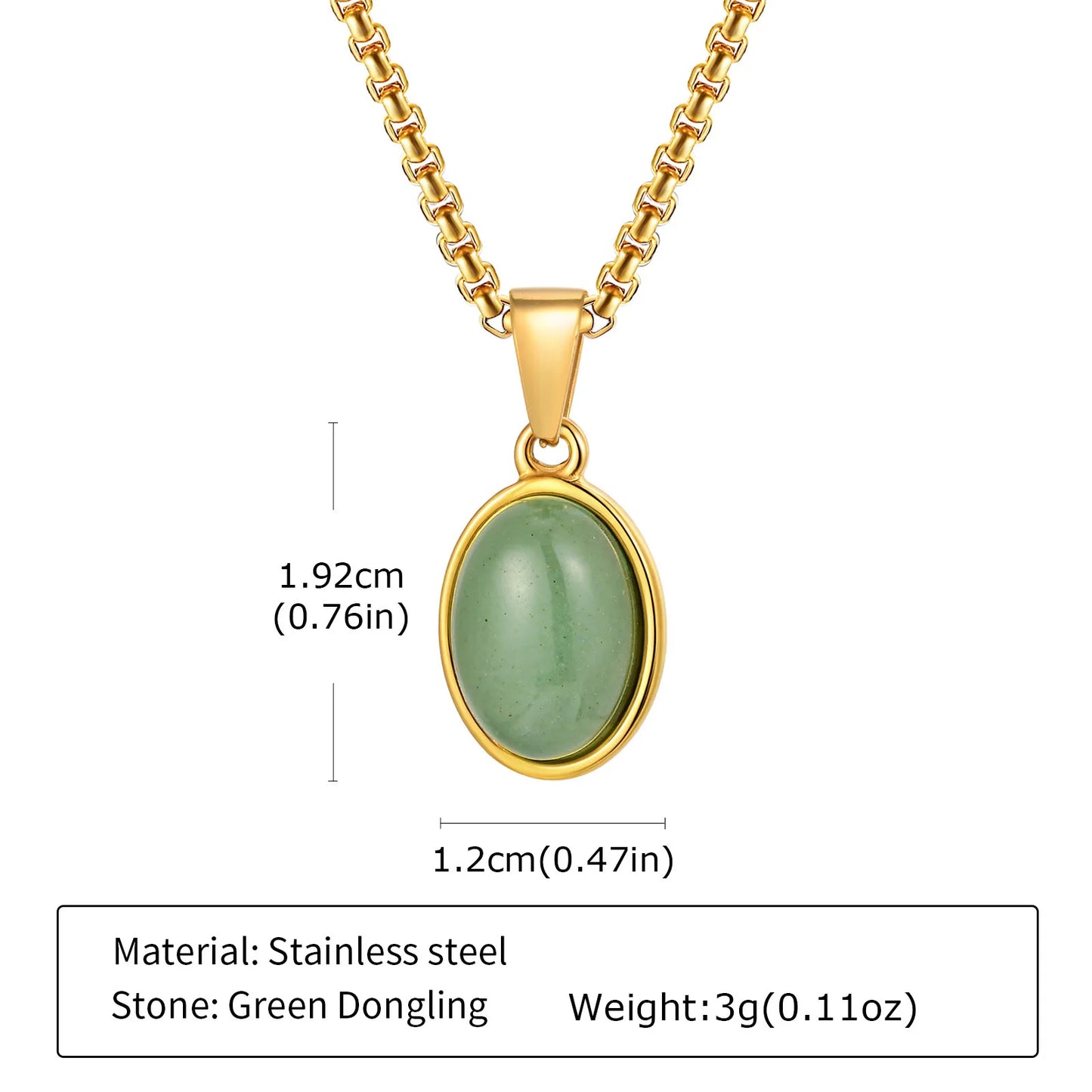 Trendy Pendant Necklaces for Men Boys,Square Natural Stone Stainless Steel Necklaces,Hip Hop Cool Healing Jewelry Gifts