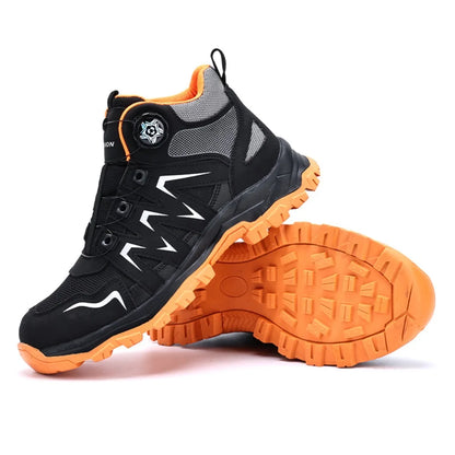 Durable Steel Toe Work Shoes Anti Smashing Piercing with WearResistant Rubber Soles Iron Shavings Resistance for Safety Workwear