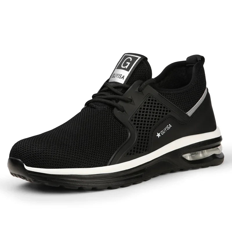 Steel Toe Safety Shoes  Anti Smashing Lightweight Work Sports Shoes  Indestructible Breathable Work Safety Shoes  Men's Comfort