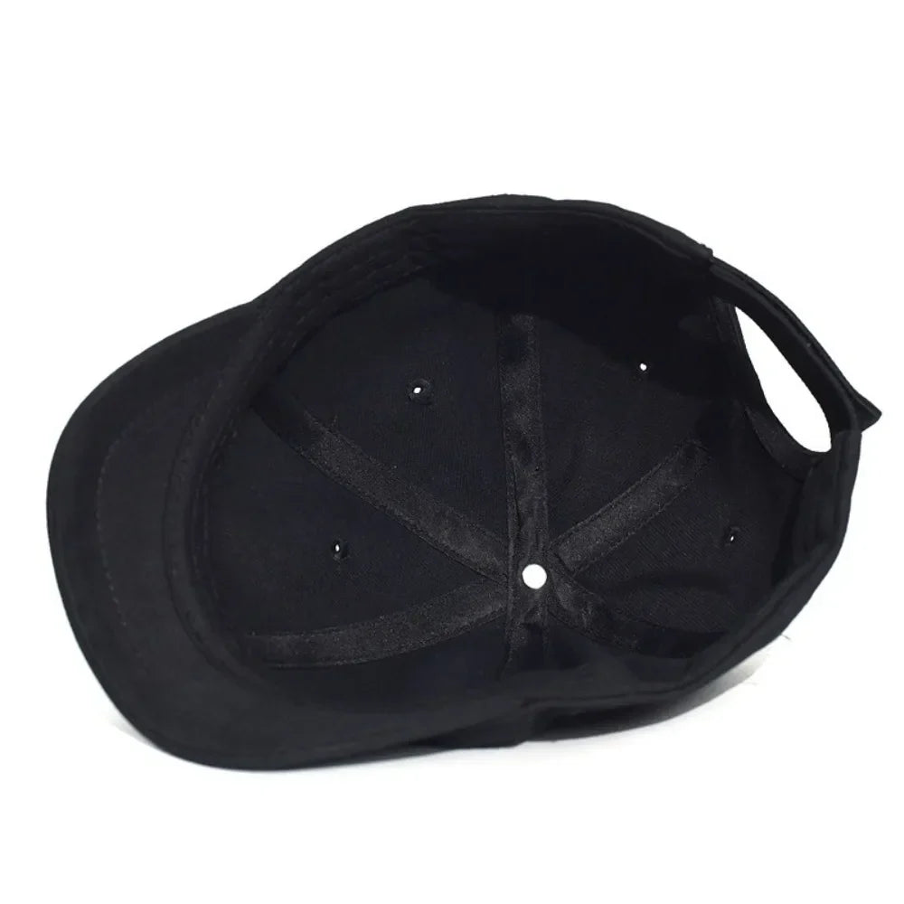 Trucker Style Short Brim Baseball Cap Adjustable Cotton Sunscreen Hat Nylon Fastener Tape Dad Hat Men Women