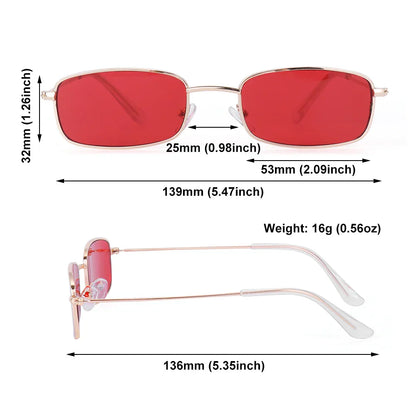 Summer Retro Small Oval Sunglasses Ladies Vintage Shades Cat Eye Sun Glasses Men Women Rectangular Eyeglasses Protection 400UV