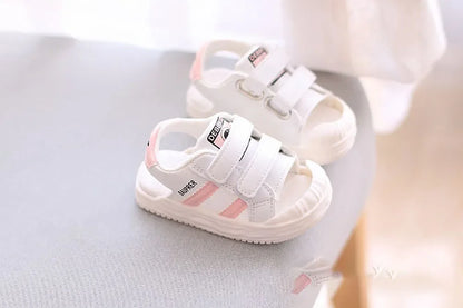 PU Leather Summer Sandals For Children 2024 Trend Fashion Boys Girls Beach Shoes Anti-slippery Soft-soled Toddler Shoes Footwear