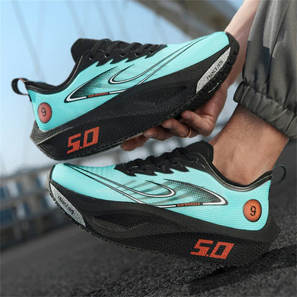 Men's Lightweight Breathable Mesh Training Running Shoes - Non-Slip, Casual Athletic Sneakers for Outdoor Sports & Jogging