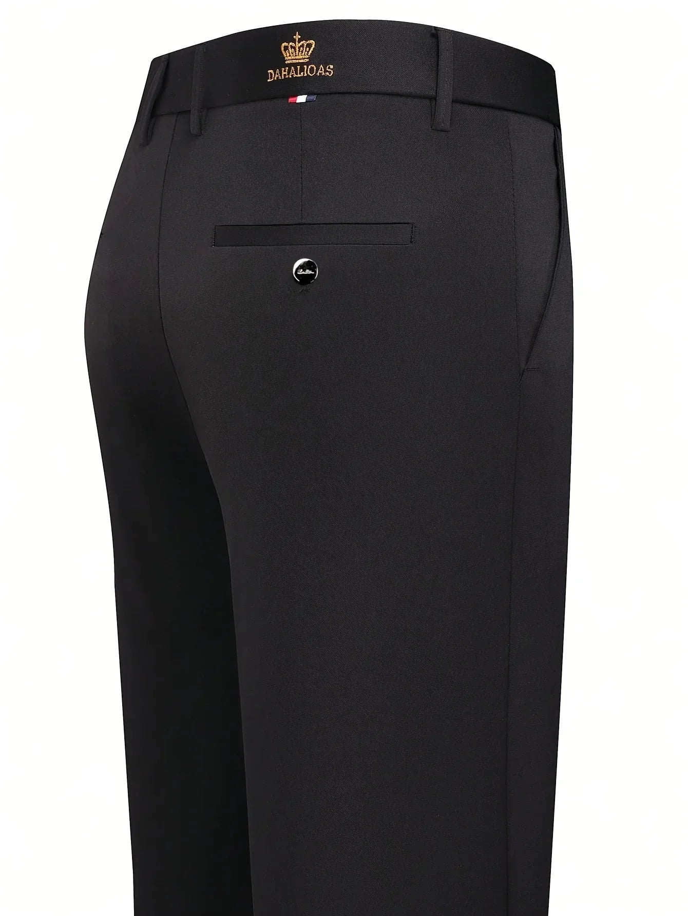Premium Men's Stretch Business Pants – Slim Fit Solid Color Formal Trousers for All-Day Comfort & Professional Style