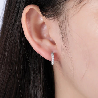 0.56cttw Luxury Moissanite Ear Hoop Earrings 925 Sterling Silver Earring For Woman Wedding Engagement Jewelry Wholesale