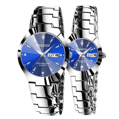 Relogio Feminino Couple Watch Men Quartz watch for Lovers Luxury Womens wristwatch Stainless Steel Waterproof