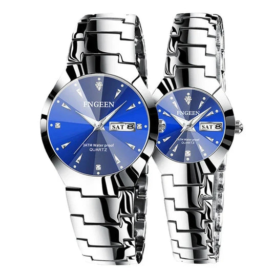 Relogio Feminino Couple Watch Men Quartz watch for Lovers Luxury Womens wristwatch Stainless Steel Waterproof