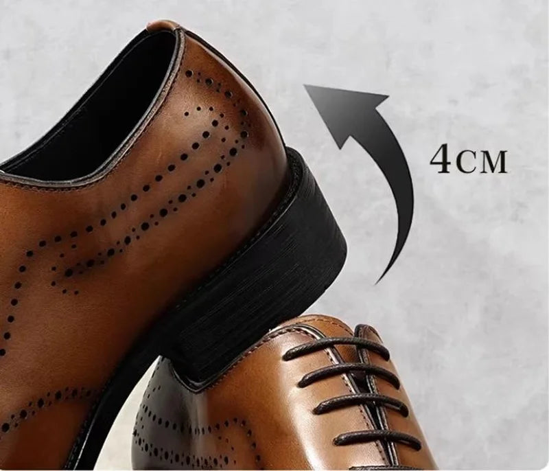 High Quality Cowhide Leather Shoes Men New Style Business Formal Shoes Lace-up Oxford Dress Shoes For Man