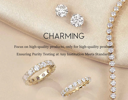 Original Design Moissanite Ring Lab Diamond Sparkling 925 Sterling Silver  for Women Engagement Fine Customized Jewelry