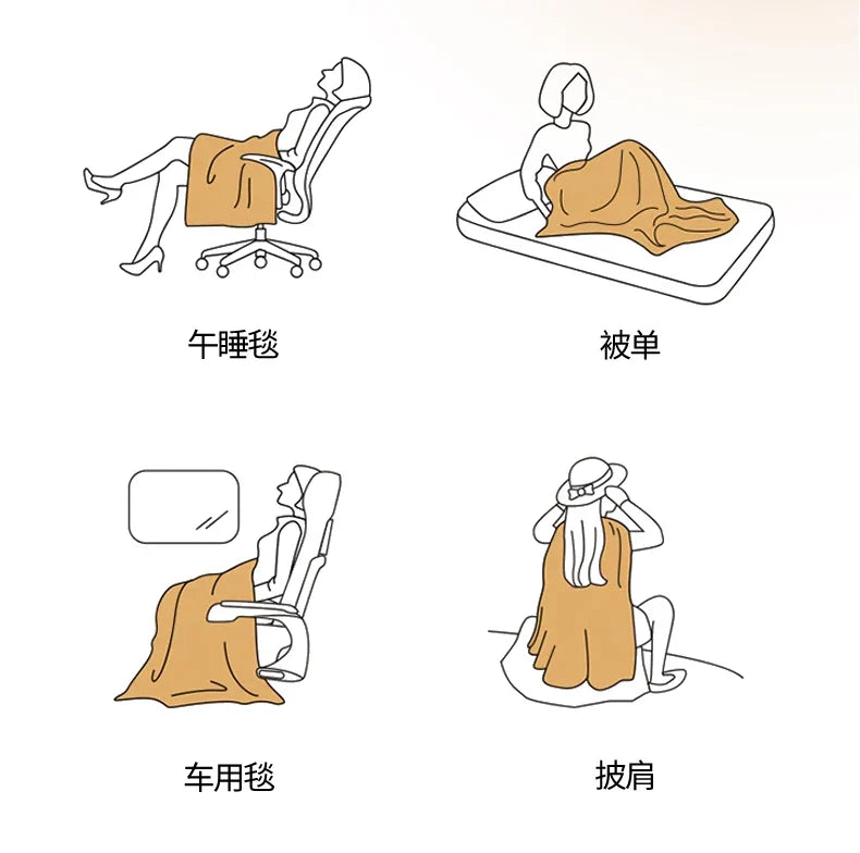 2025 new solid color imitation rabbit plush milk plush thickened thermal leisure home blanket office nap blanket, no pillowcase.