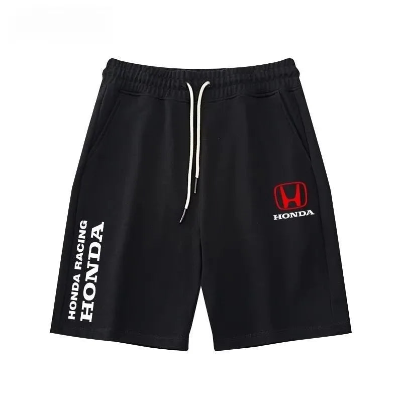 2025 Summer New Cycling Sweatpants Trendy Sweatpants Honda Men's and Women's Shorts Motorcycle Enthusiasts Five-point Shorts HRC