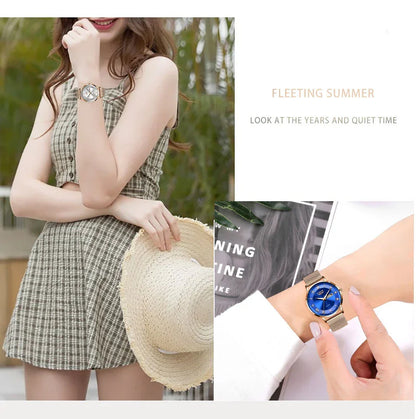 2024 New Watch Women Luxury Watches Ladies Creative Steel Women's Bracelet Watches Female Waterproof Clock Relogio Feminino