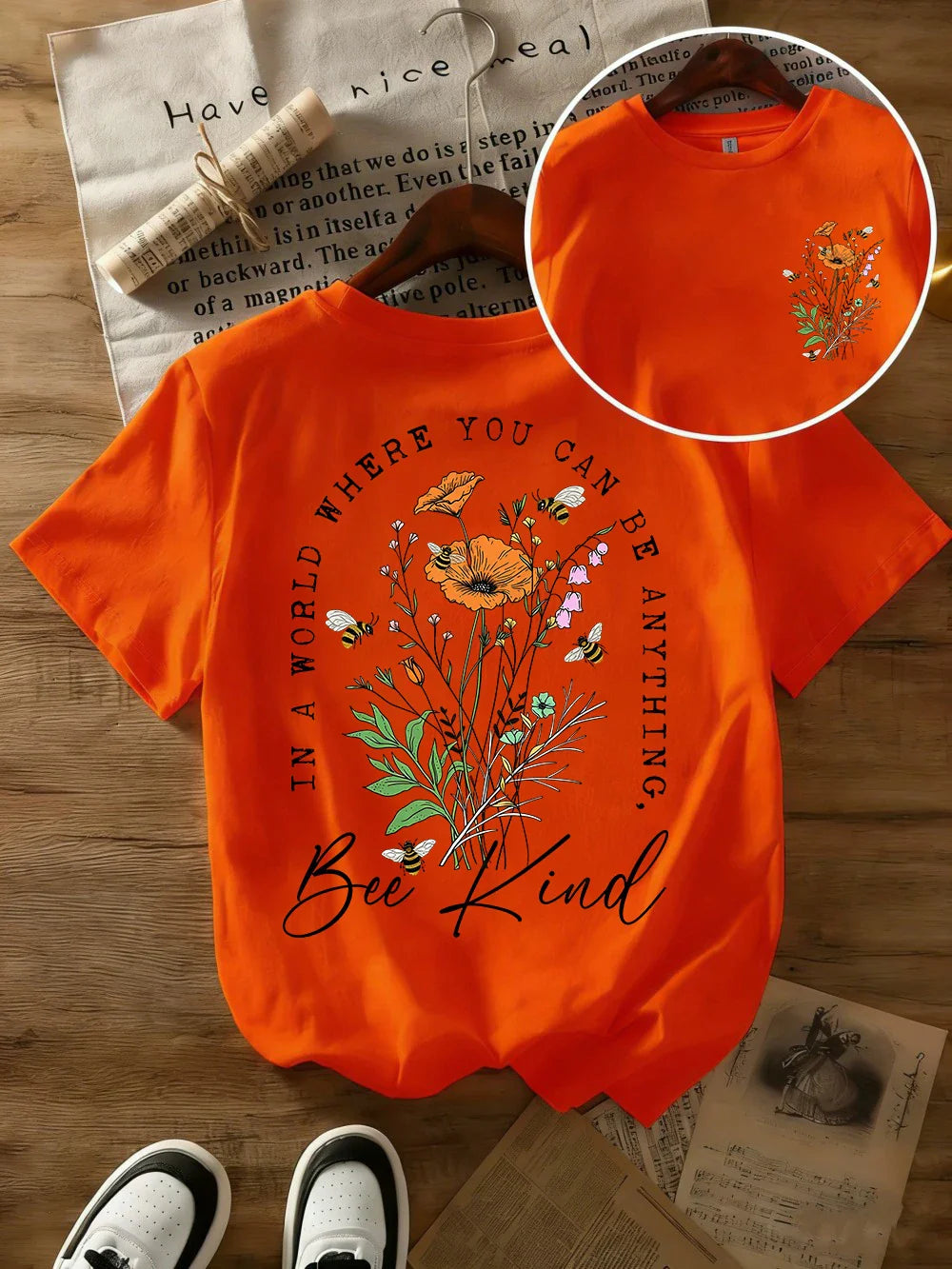 Summer Beautiful Flowers Prints T-Shirts Womens Cotton Oversized T Shirts Basic O-Neck Short Sleeve Tops Casual Woman Clothes