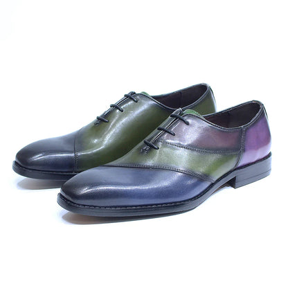 Fashion Mens Oxford Crocodile Pattern Cow Patent Leather Lace Up Wedding Party Office Formal Dress Shoes for Men Mixed Colors